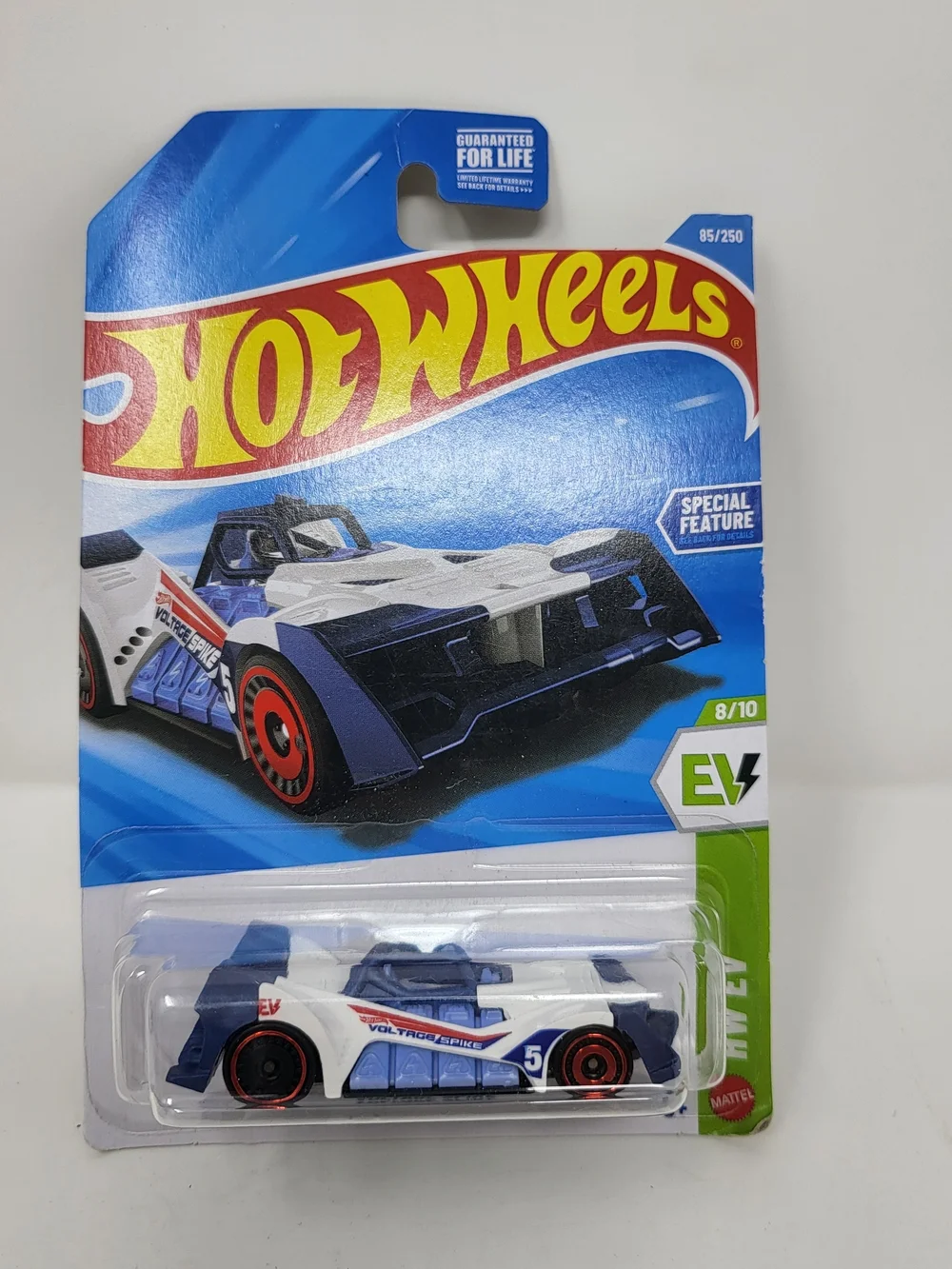 Hot Wheels EV Racer Toy Car - White & Blue